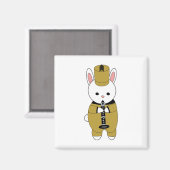 Klarinet Konijn Marching Band Goud Zwart Magneet (Voorkant / Achterkant)