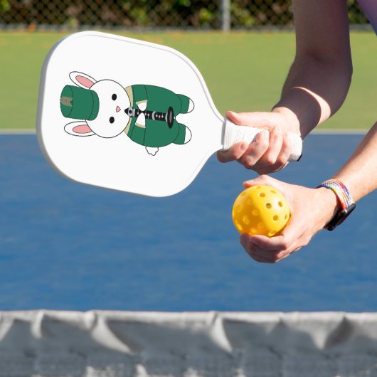 Klarinet Konijn Marching Band Groen Goud Pickleball Paddle (Insitu)