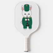 Klarinet Konijn Marching Band Groen Goud Pickleball Paddle (Achterkant)