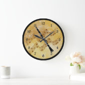 Klarinet, magisch muzikaal moment, gouden ontwerp grote klok (Huis)