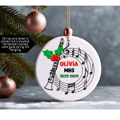 Klarinet Marching Band Kerst Ornament
