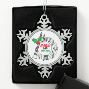 Klarinet Marching Band Kerst Ornament