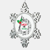 Klarinet Marching Band Kerst Ornament (Rechts)