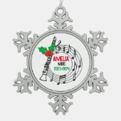 Klarinet Marching Band Kerst Ornament (Voorkant)