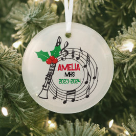 Klarinet Marching Band Kerst Ornament