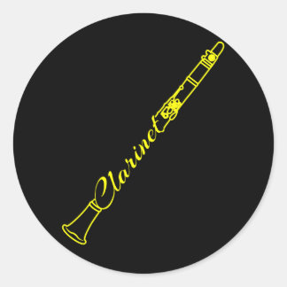 Klarinet Marching Band Klarinettist Muzikant Ronde Sticker