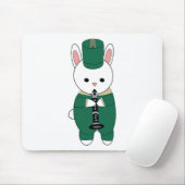 Klarinet Marching Band Konijn groen goud Muismat (Met muis)