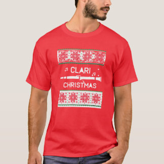 Klarinet Marching Band Verschrikkelijke Kersttrui T-shirt