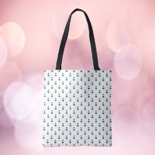 Klarinet Marchingband Konijn Groen Goud Patroon Tote Bag