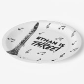 Klarinet Muziek Thema Verjaardagsfeest Papier Bord (Gekanteld)