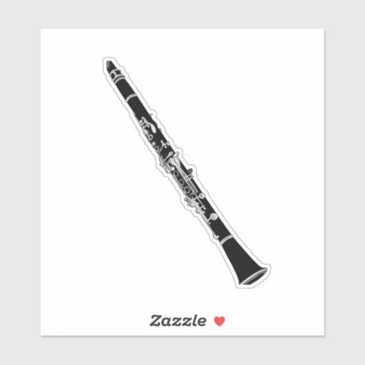 Klarinet muziekinstrument sticker (Vel)