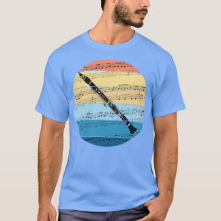 Klarinet muzieknotatie klarinettist Woodwind muzie T-shirt