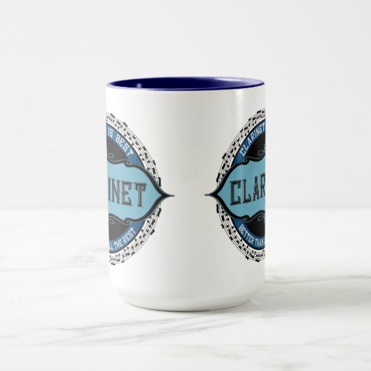 Klarinet Muzieknoten Cirkel Mok (Midden)