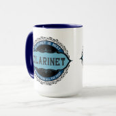 Klarinet Muzieknoten Cirkel Mok (Voorkant links)