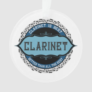 Klarinet Muzieknoten Cirkel Ornament