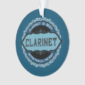 Klarinet Muzieknoten Cirkel Ornament (voorkant)
