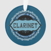 Klarinet Muzieknoten Cirkel Ornament (voorkant)