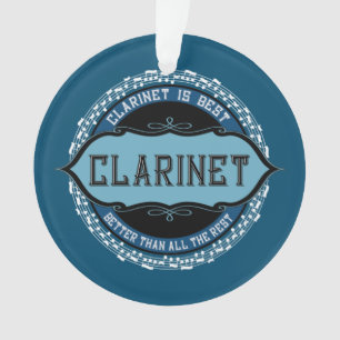 Klarinet Muzieknoten Cirkel Ornament