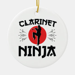 Klarinet Ninja Marching Band Keramisch Ornament