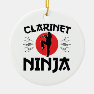 Klarinet Ninja Marching Band Keramisch Ornament