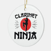 Klarinet Ninja Marching Band Keramisch Ornament (Links)