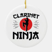 Klarinet Ninja Marching Band Keramisch Ornament (Achterkant)