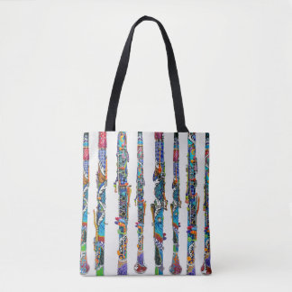 Klarinet Print, Kleurrijke Klarinetten, Klarinet L Tote Bag