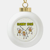 Klarinet Rocks Keramische Bal Ornament (Voorkant)