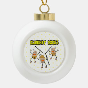 Klarinet Rocks Keramische Bal Ornament