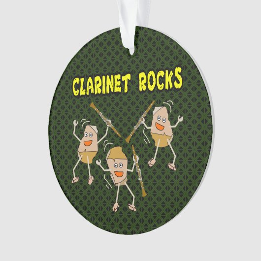 Klarinet Rocks Ornament (voorkant)