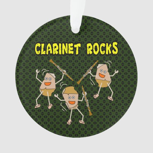 Klarinet Rocks Ornament (voorkant)