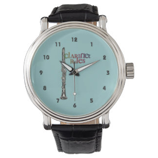 "Klarinet RULES" door Leslie Harlow Horloge