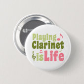 Klarinet spelen is het leven ronde button 5,7 cm (Voorkant /achterkant)
