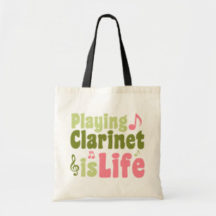 Klarinet spelen is het leven tote bag