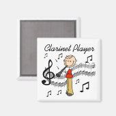 Klarinet speler magneet (Voorkant / Achterkant)