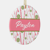Klarinet Speler Muzikant Gift Gepersonaliseerd Keramisch Ornament (Rechts)