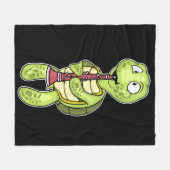 Klarinet Speler Zee Schildpad Muziek Kinder Klarin Fleece Deken (Voorkant (Horizontaal))