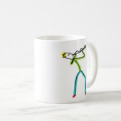Klarinet Stickman Koffiemok (Voorkant rechts)
