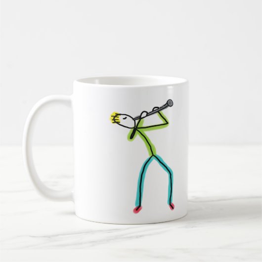 Klarinet Stickman Koffiemok (Links)