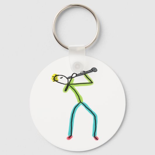 Klarinet Stickman Sleutelhanger (Voorkant)