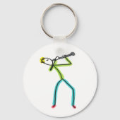 Klarinet Stickman Sleutelhanger (Achterkant)