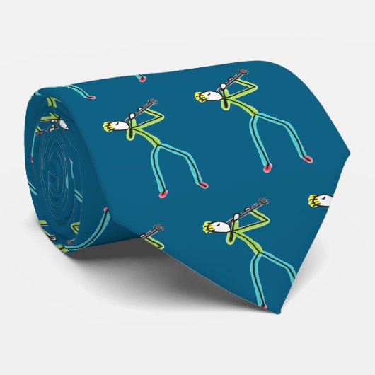 Klarinet Stickman Stropdas (Opgerold)
