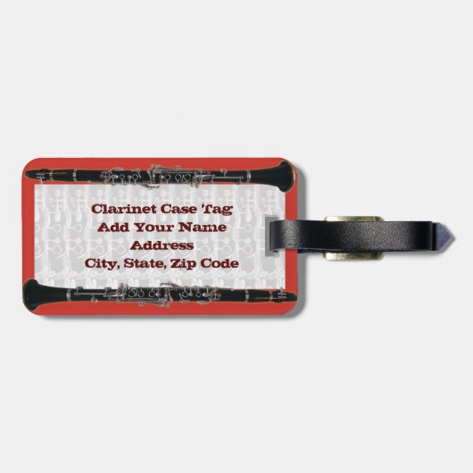 Klarinet Taslabel Bagagelabel (Achterkant horizontaal)