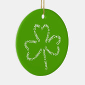 Klarinet Tekst Shamrock Keramisch Ornament (Rechts)