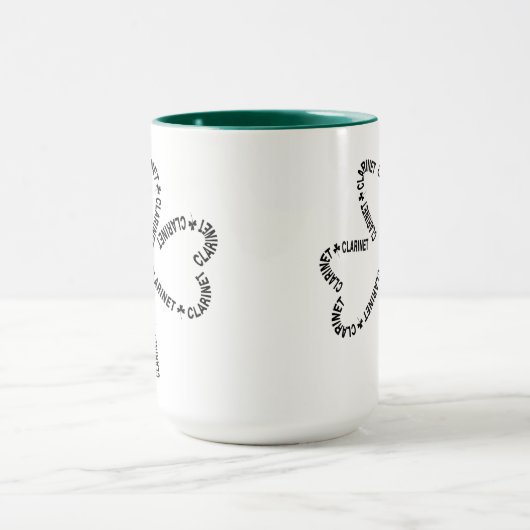 Klarinet Tekst Shamrock Mok (Midden)