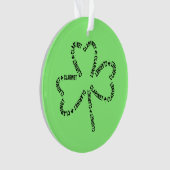 Klarinet Tekst Shamrock Ornament (voorkant)