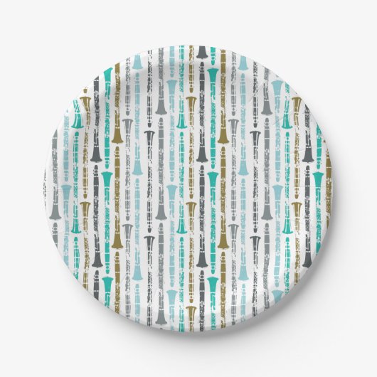 Klarinet thema papieren bordje (Voorkant)