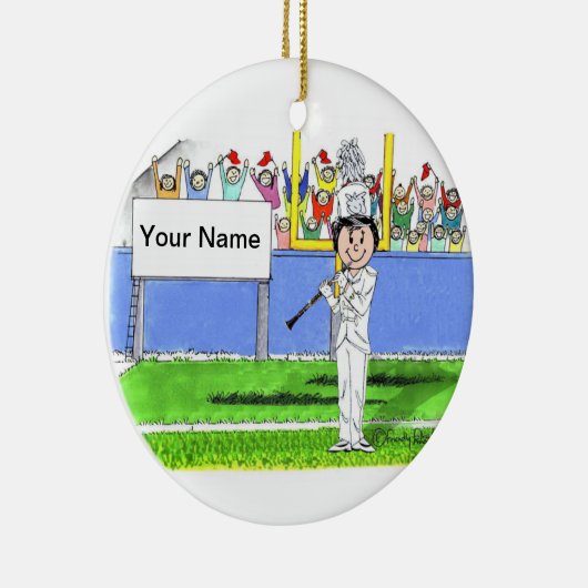 Klarinet - Vrouw Keramisch Ornament (Rechts)