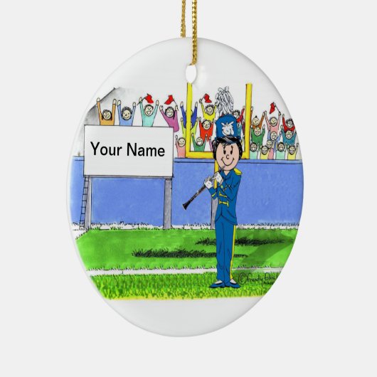 Klarinet - Vrouw Keramisch Ornament (Rechts)