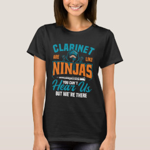 Klarinet zijn als ninja's je kunt ons niet horen, t-shirt